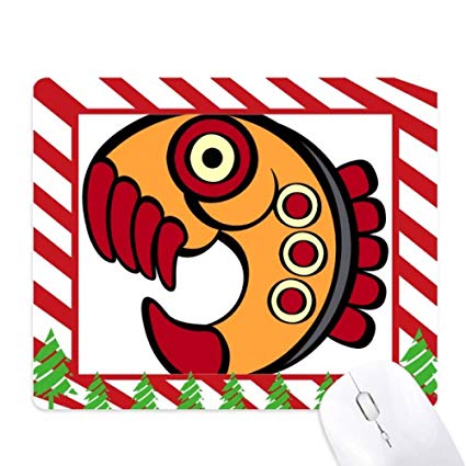 425x425 Indian Abstract Art Drawing Piranha Amazon Mouse Pad