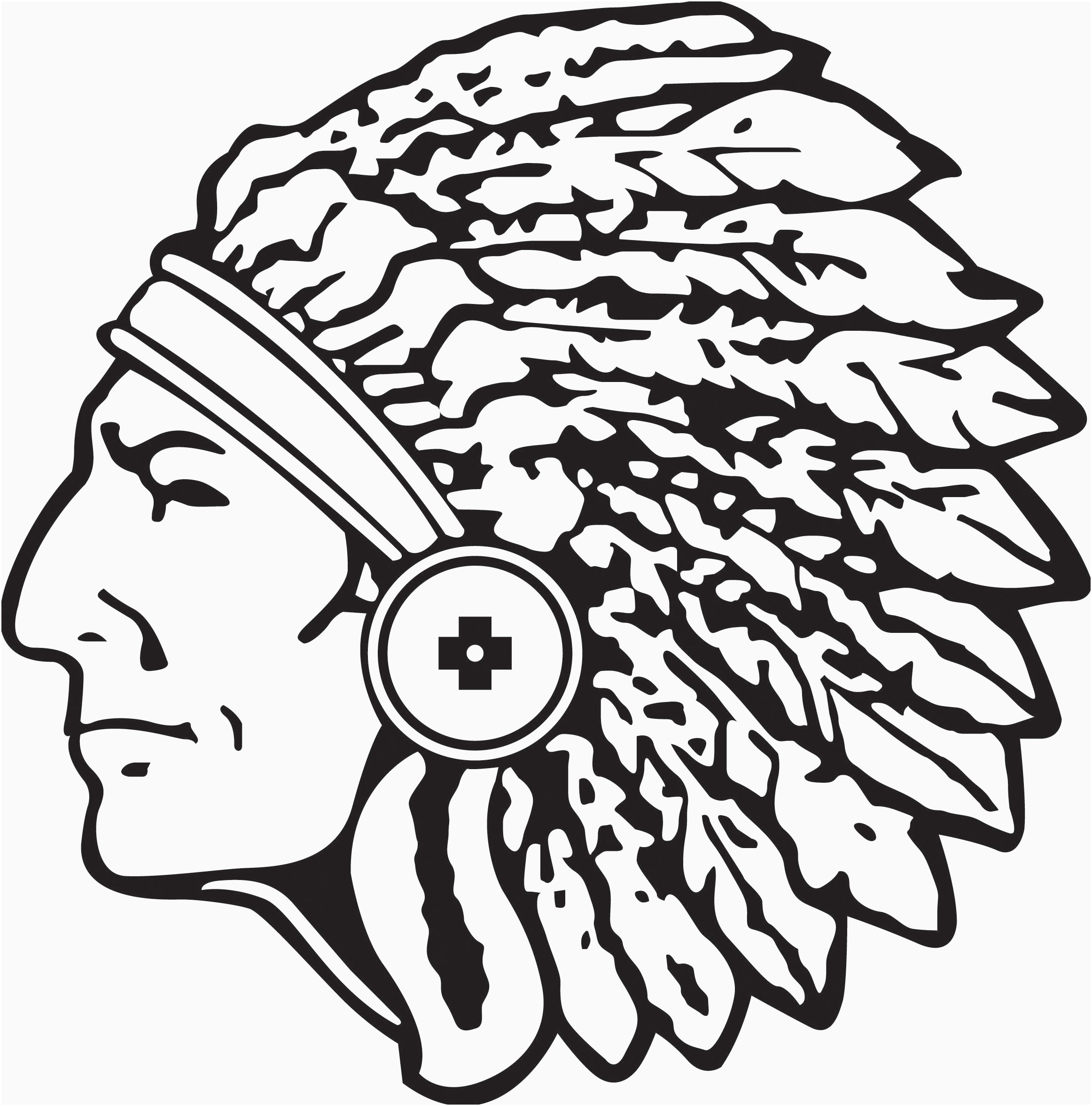 2324x2354 Indian Head Clipart