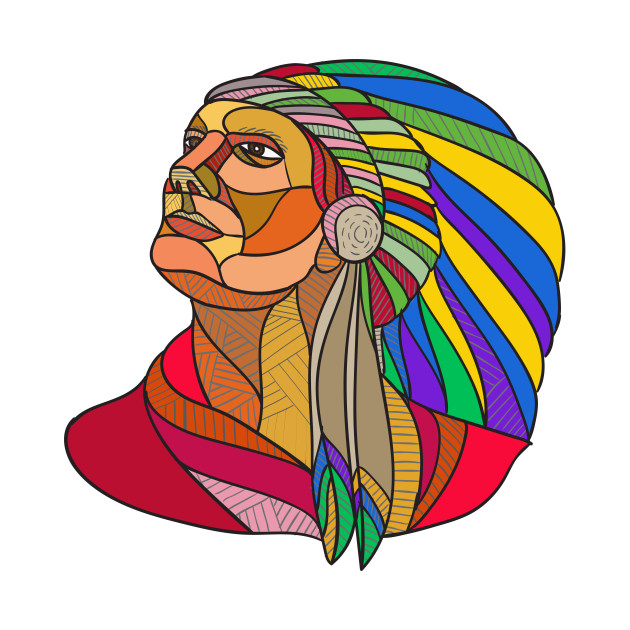 630x630 Native American Indian Chief Headdress Drawing
