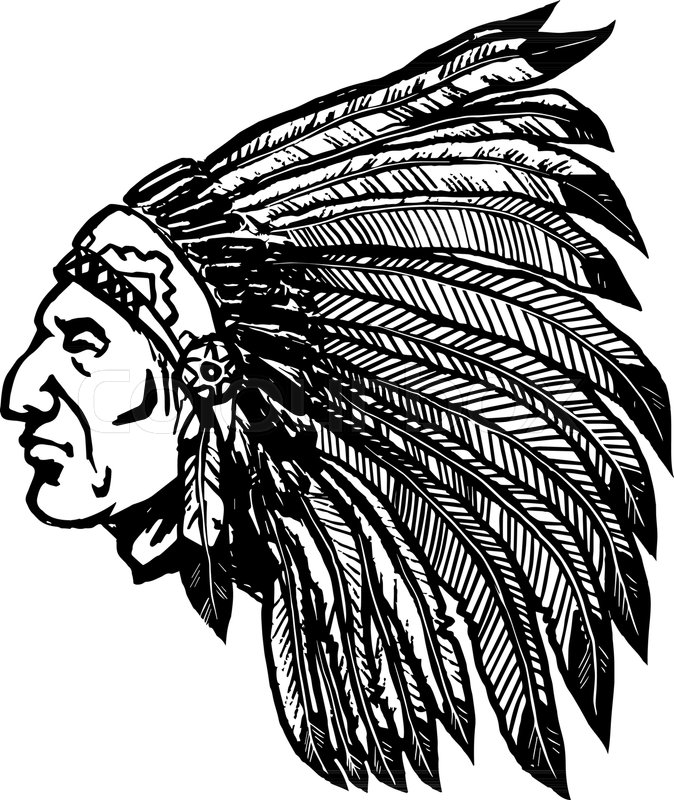 674x800 Native American Chief Isolated On Stock Vector Colourbox