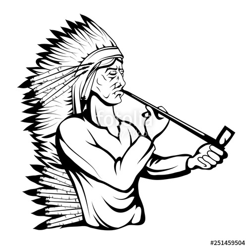 500x500 american indian chief headdress, indian chief headdress colored