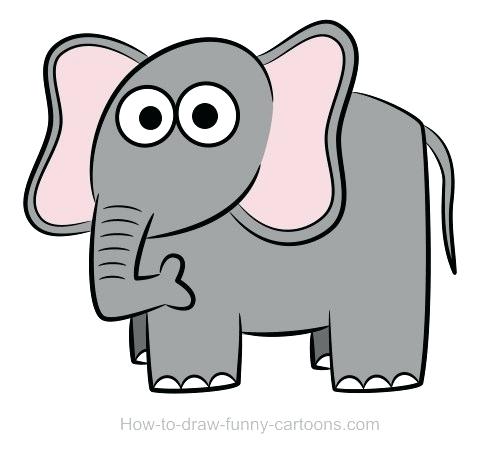500x463 How To Draw An Easy Elephant