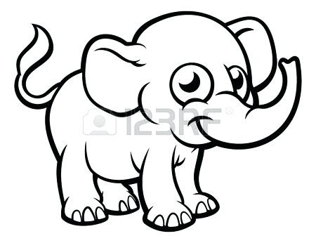 450x346 Outline Of A Elephant