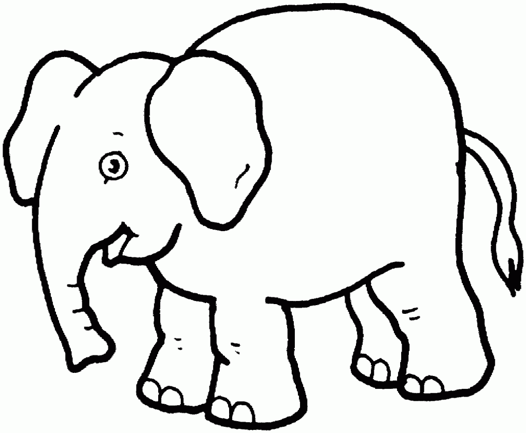 Indian Elephant Line Drawing