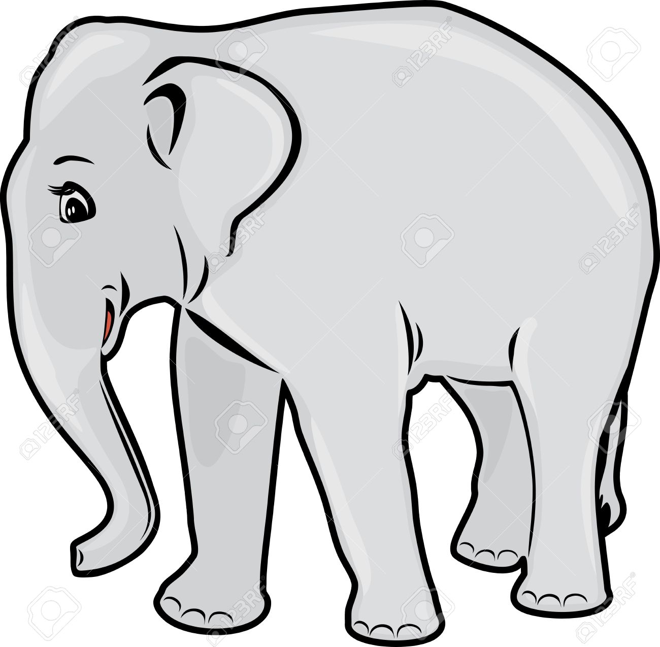 1300x1274 Outline Of An Elephant Elephant Drawing Royalty Free Cliparts
