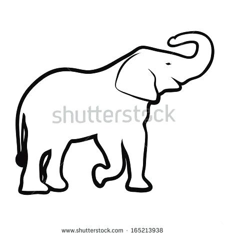 450x470 Elephant Clipart Outline Animal Outline Drawings Elephant Animal