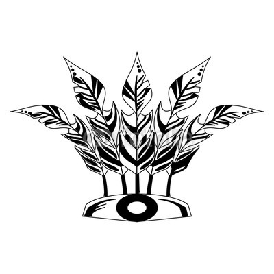 400x400 Indian Feathers Crown Vector Illustration Graphic Design Buy