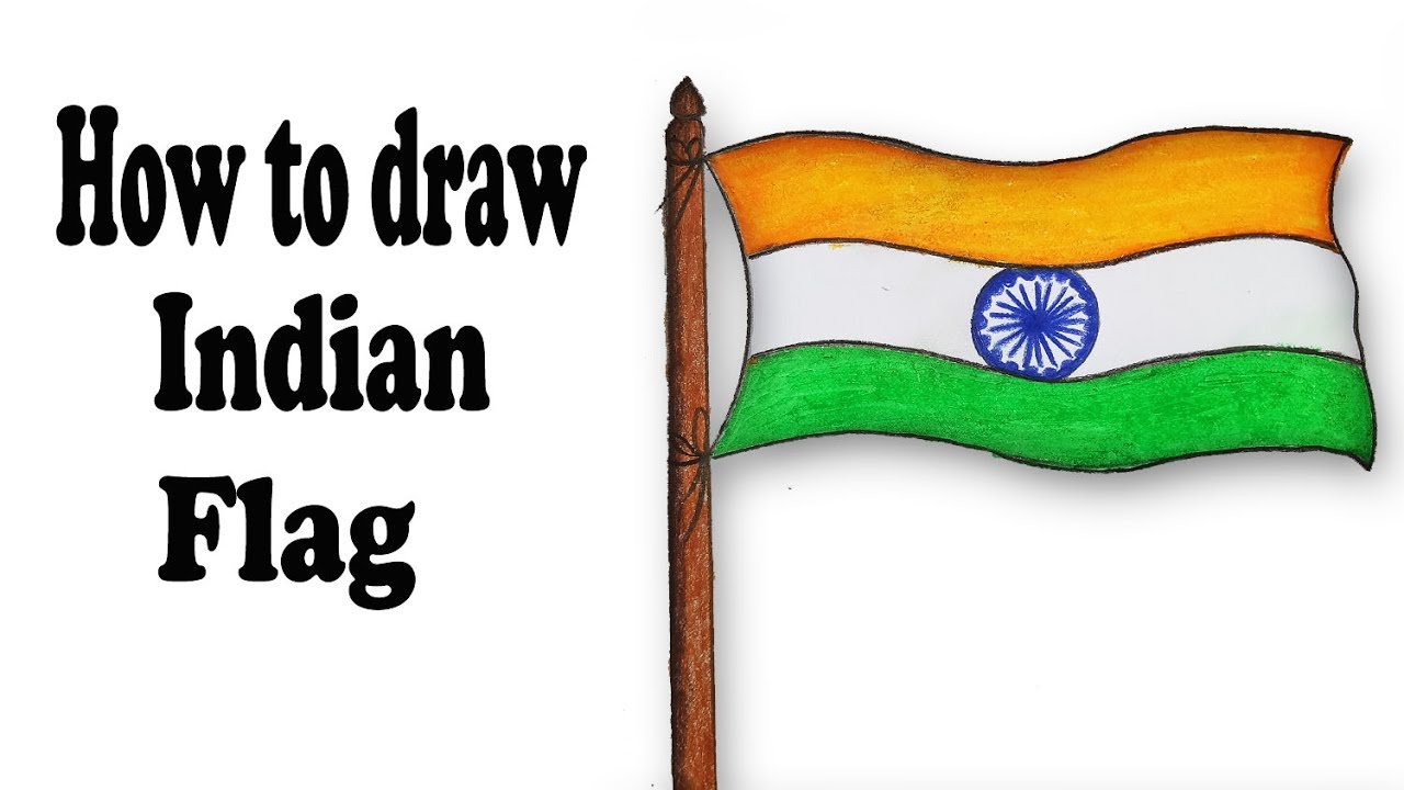 1280x720 How To Draw Indian Flag Step