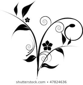 274x280 Flower Decorative Design Drawing
