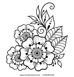 236x246 Popular Flower Pattern Drawing Images In Painting