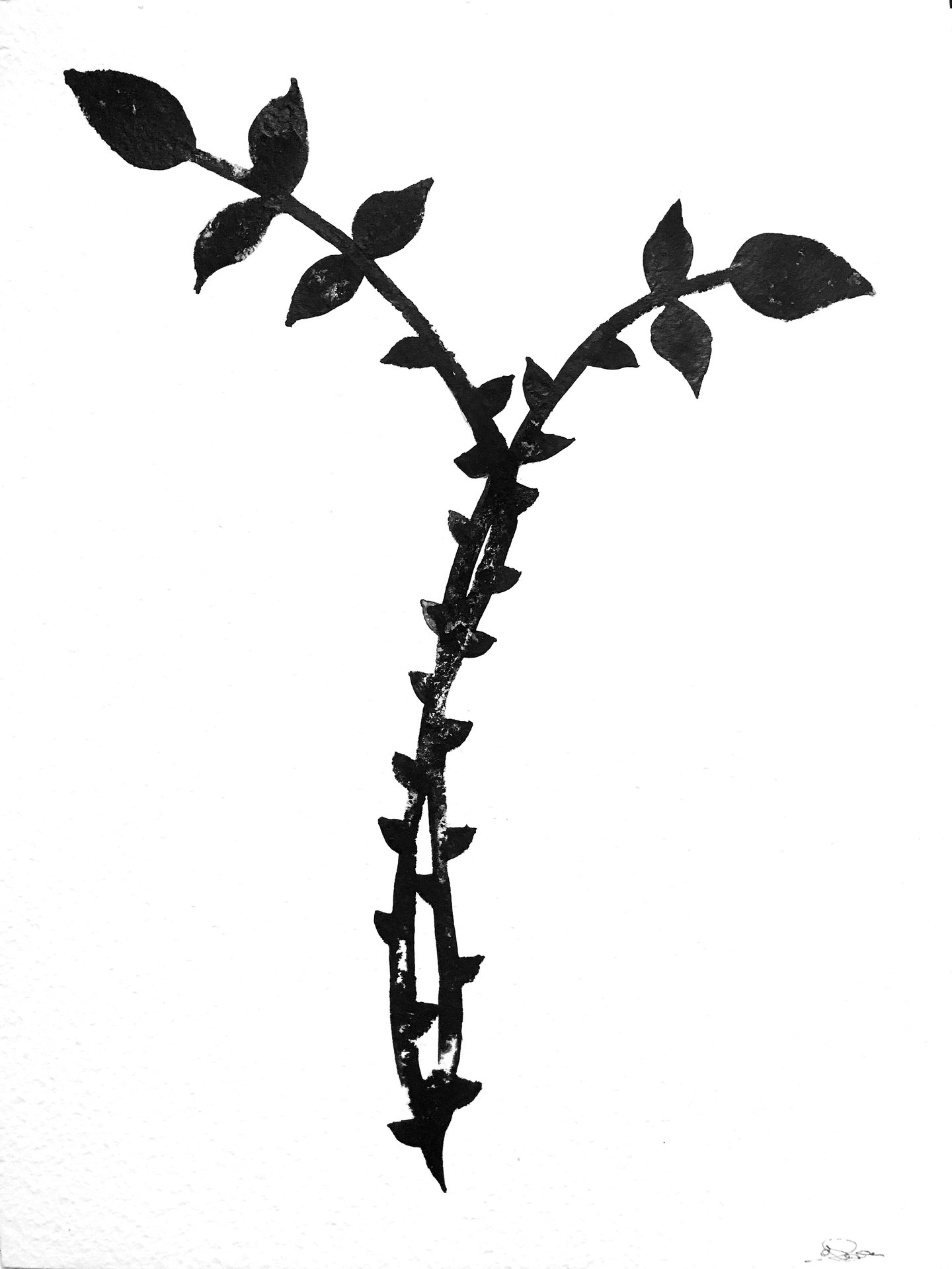 1440x1920 Ink Flowers