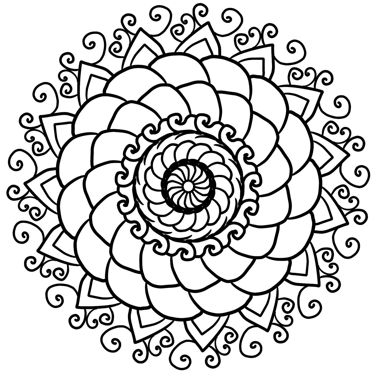 1280x1280 Mandala, Mandalas, Design, Flower, Floral