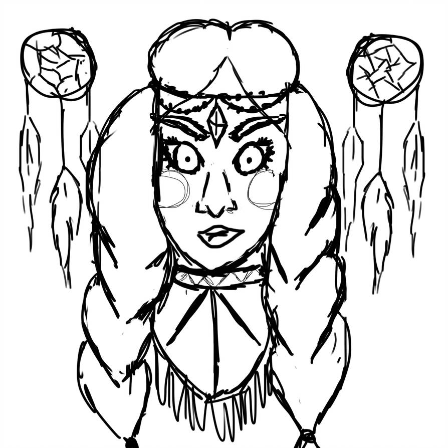 894x894 Collab Indian Girl Sketch