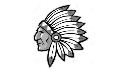 500x300 Indian Head Mascot Clipart Heart Rock