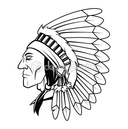 445x449 Apache Head Vector Illustration Stock Illustration