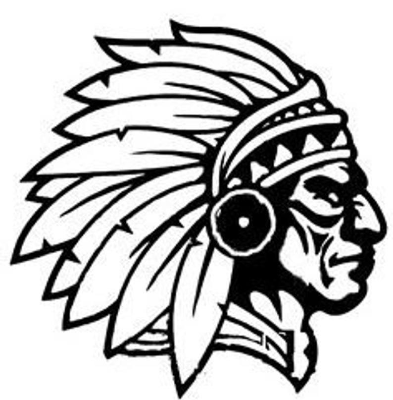 794x807 Black And White Indian Head Embroidered Iron On Patch Etsy