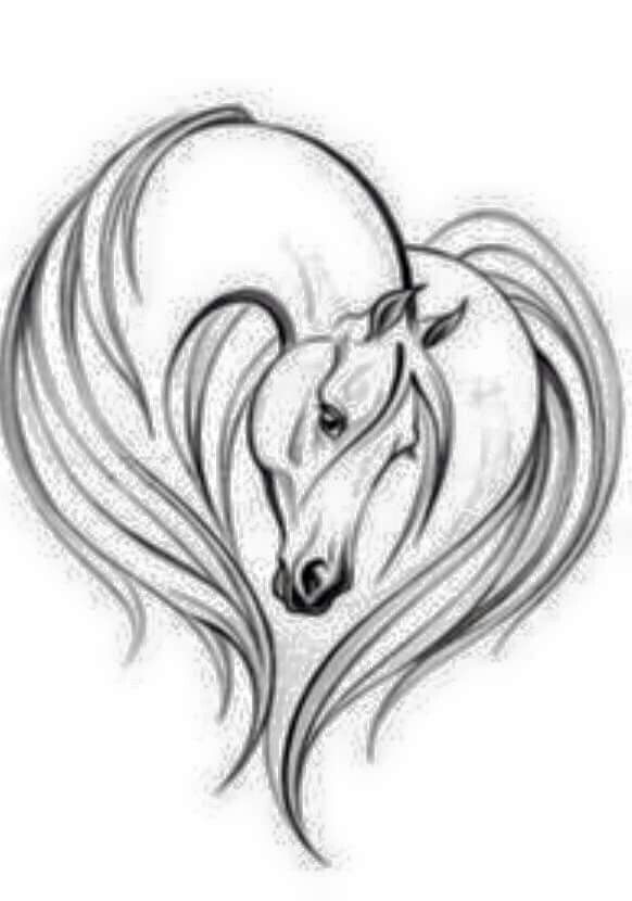 582x830 Drawings Easy Indian Horse Head