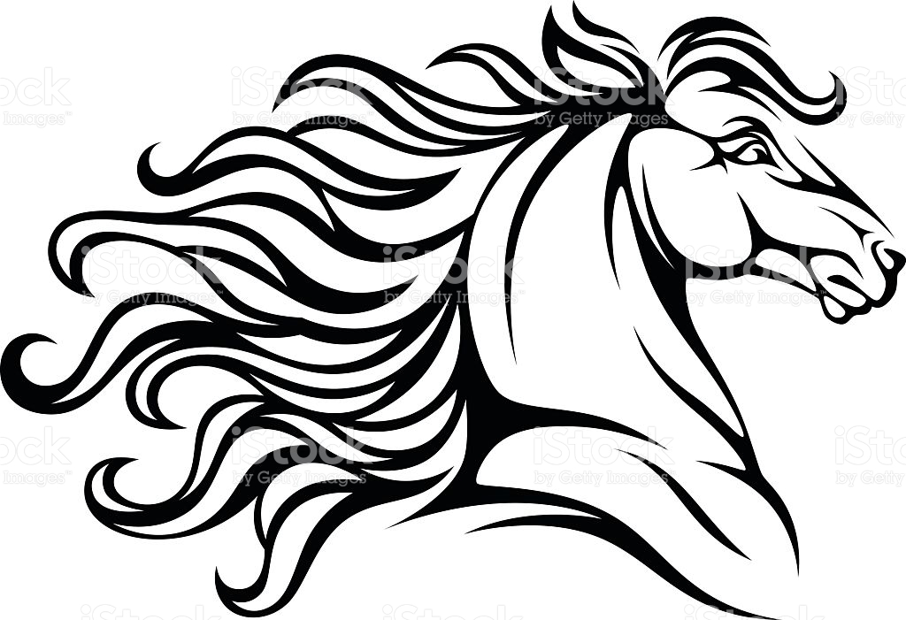 1024x701 Horse Head Illustration Clip Art