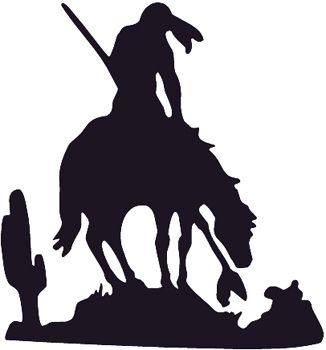 326x350 Indian On Horse Silhouette