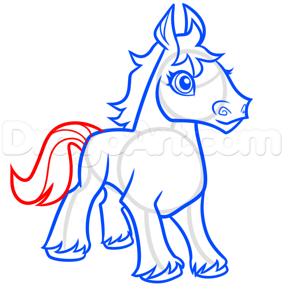 915x927 Step How To Draw An Easy Horse