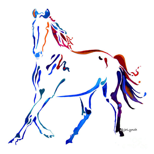 600x600 Abstract Horse Paintings Fine Art America