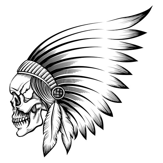 550x550 Indian Skull Emblem Posters