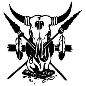 300x300 Indian With Spear On A Horse Sticker