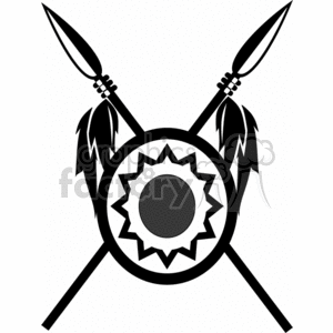 300x300 Shield With Spears Crossed Clipart Royalty Free Clipart