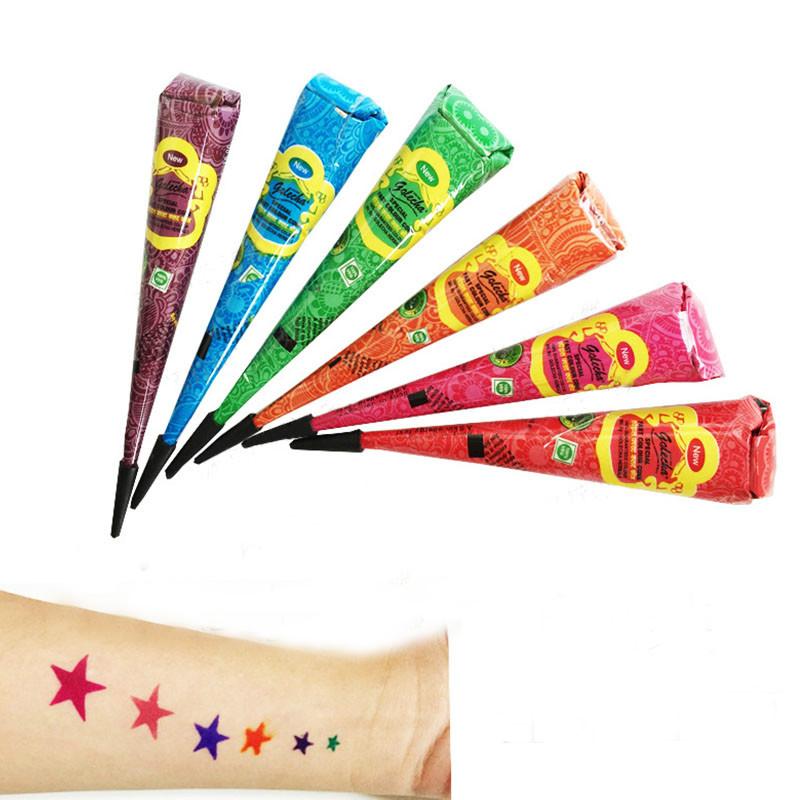 800x800 Colorful Indian Henna Tattoo Paste Body Art Paint Mini Natural