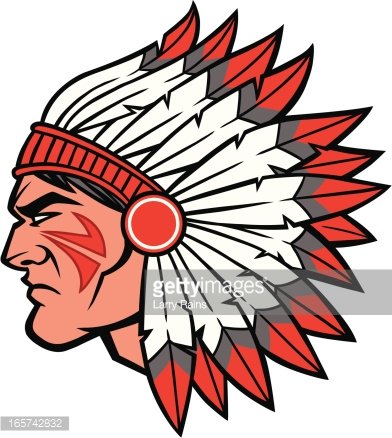 392x438 Indian Warrior Chief Premium Clipart