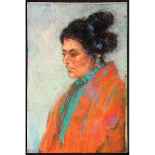 500x500 Pastel Drawing La Verne Siebuhr Indian Woman