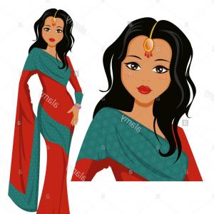 Indian Woman Drawing | Free download on ClipArtMag