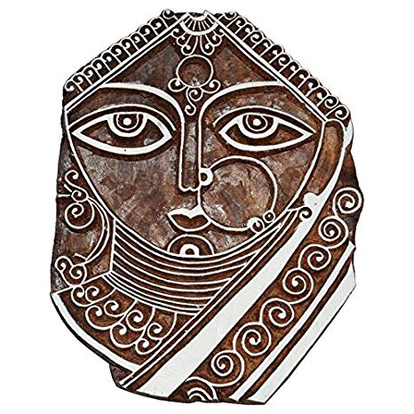 466x466 Buy Indian Decorated Traditional Woman Wooden Printing Block