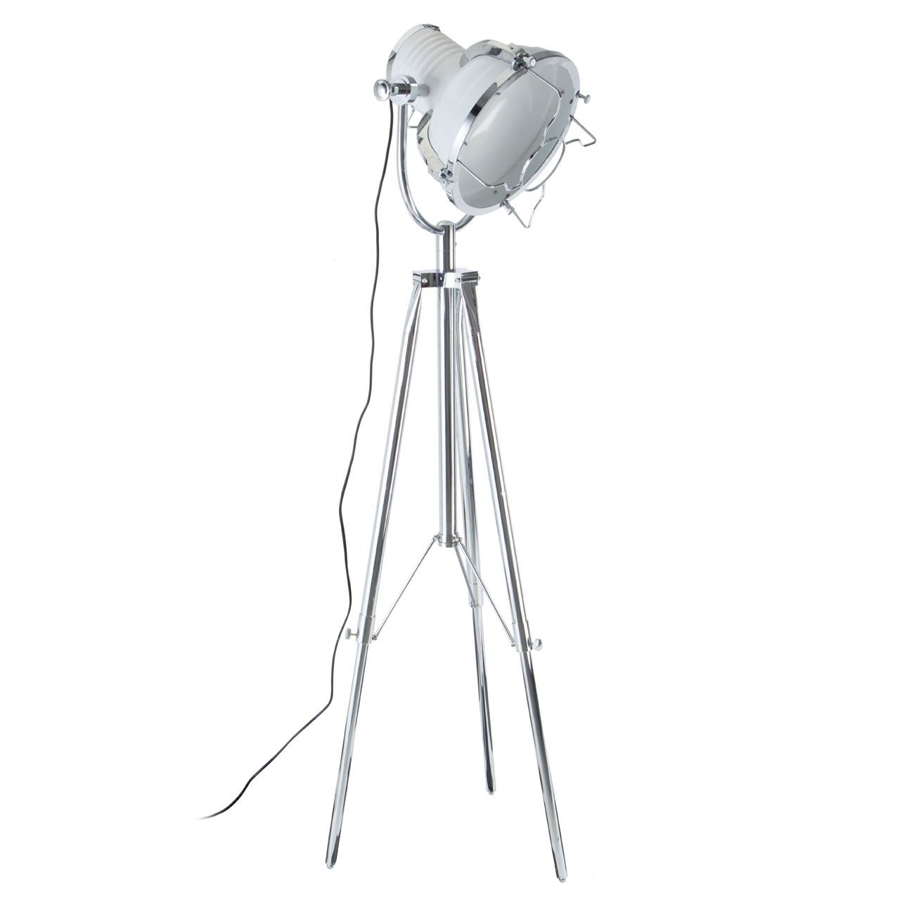 1280x1280 Industrial Revolution Tripod Floor L Metal, White Chrome