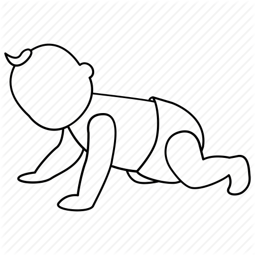 512x512 Huge Collection Of 'crawling Baby Drawing' Download More Than