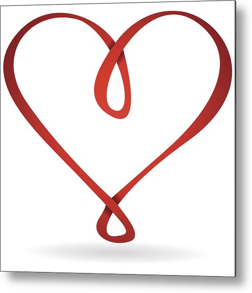 493x572 Infinity Heart Card In Vector Format Metal Print