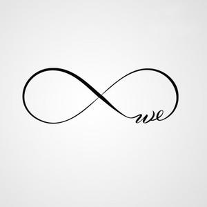 300x300 Infinity Sign Love,we'' Quote Big Small Sizes Colour Wall