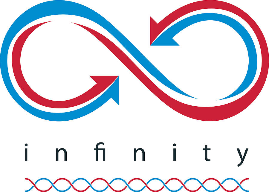 900x643 Infinity Loop Conceptual Logo, Vector Special Sign