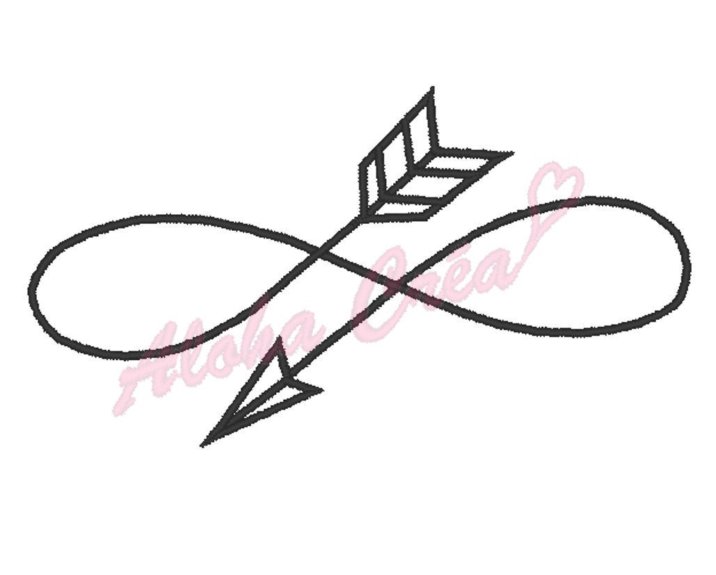 1029x827 Machine Embroidery Design Arrow Infinity Sign Sizes Etsy