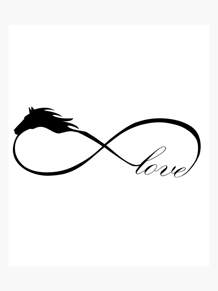 750x1000 horse love infinite love infinity symbol photographic print