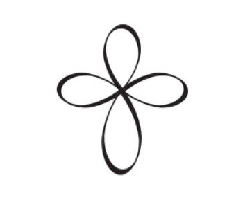 340x315 Cross Made From Two Infinity Symbols