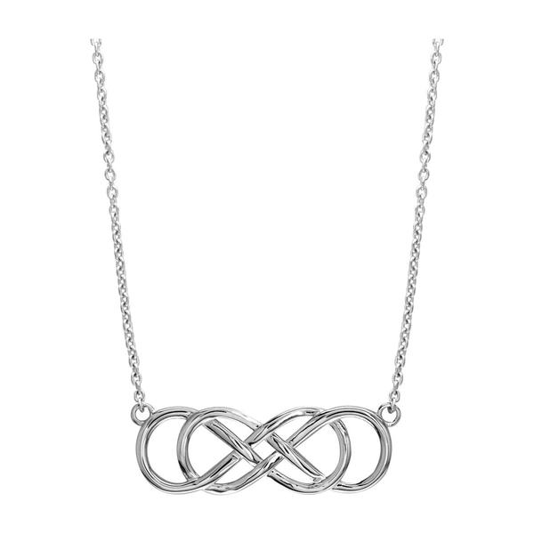 600x600 Extra Large Sideways Double Infinity Symbol Charm And Chain
