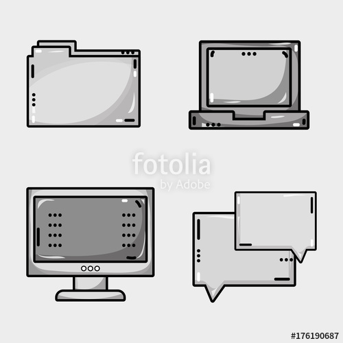 500x500 Set Programmer Data Information Technology Stock Image