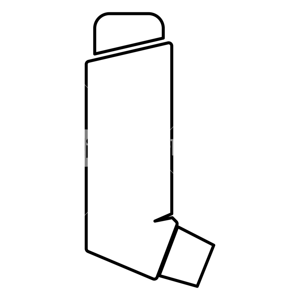 1000x1000 Manual Inhaler Icon Black Color Vector Illustration Flat Style