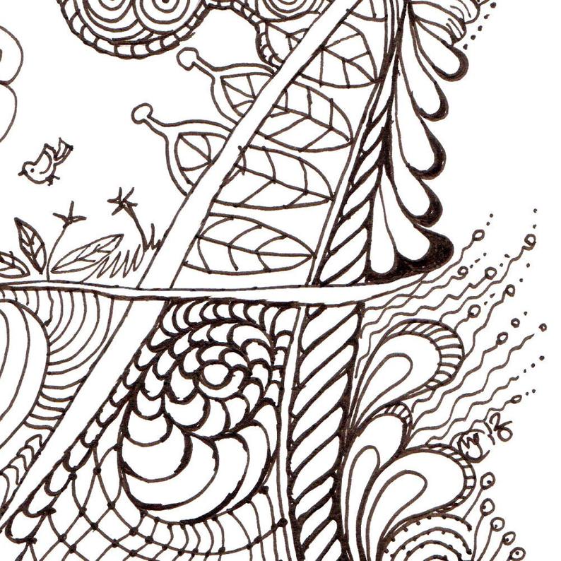 794x794 monogram a initial colour me in illuminated letters etsy