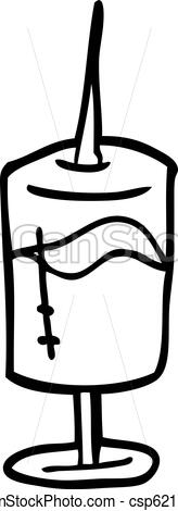 164x470 Line Drawing Cartoon Of An Injection