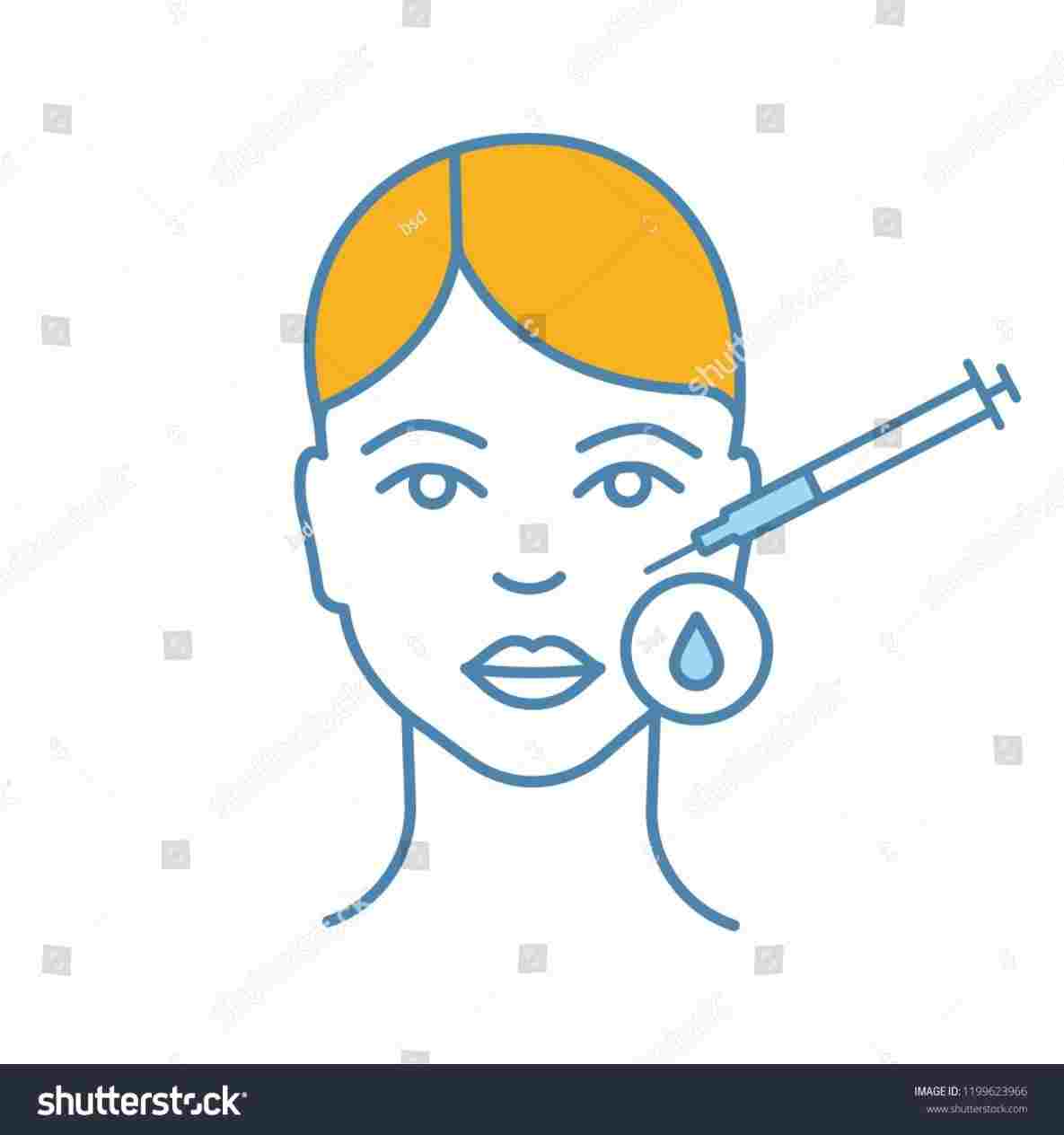 1185x1264 Area Disinfection Color Icon Neurotoxin Injection Face Drawing