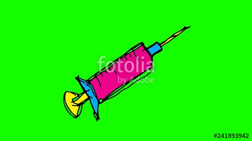 500x281 Hand Drawing Green Screen With Theme Of Injection Stock Footage