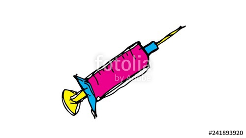 500x281 Hand Drawing White Screen With Theme Of Injection Stock Footage