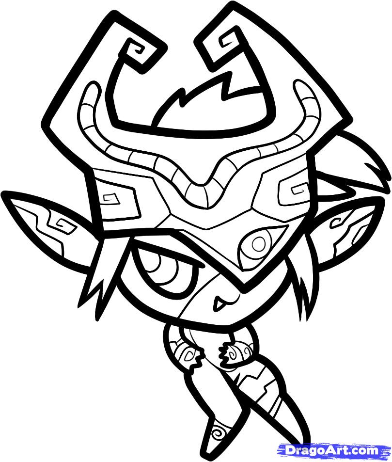 809x953 How To Draw Chibi Midna, Midna, Step